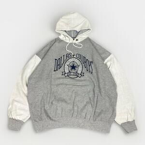 VTG 90’s Lee Sport Dallas Cowboys  Two Tone Grey Hoodie Men 2XL NWT Embroidered